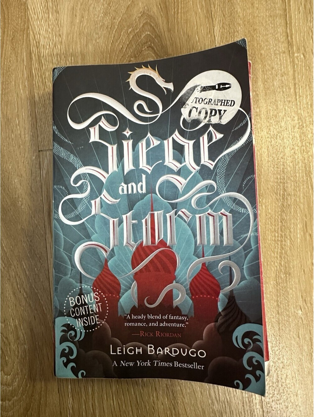 SIGNED ~ SIEGE AND STORM by Leigh Bardugo Paperback
